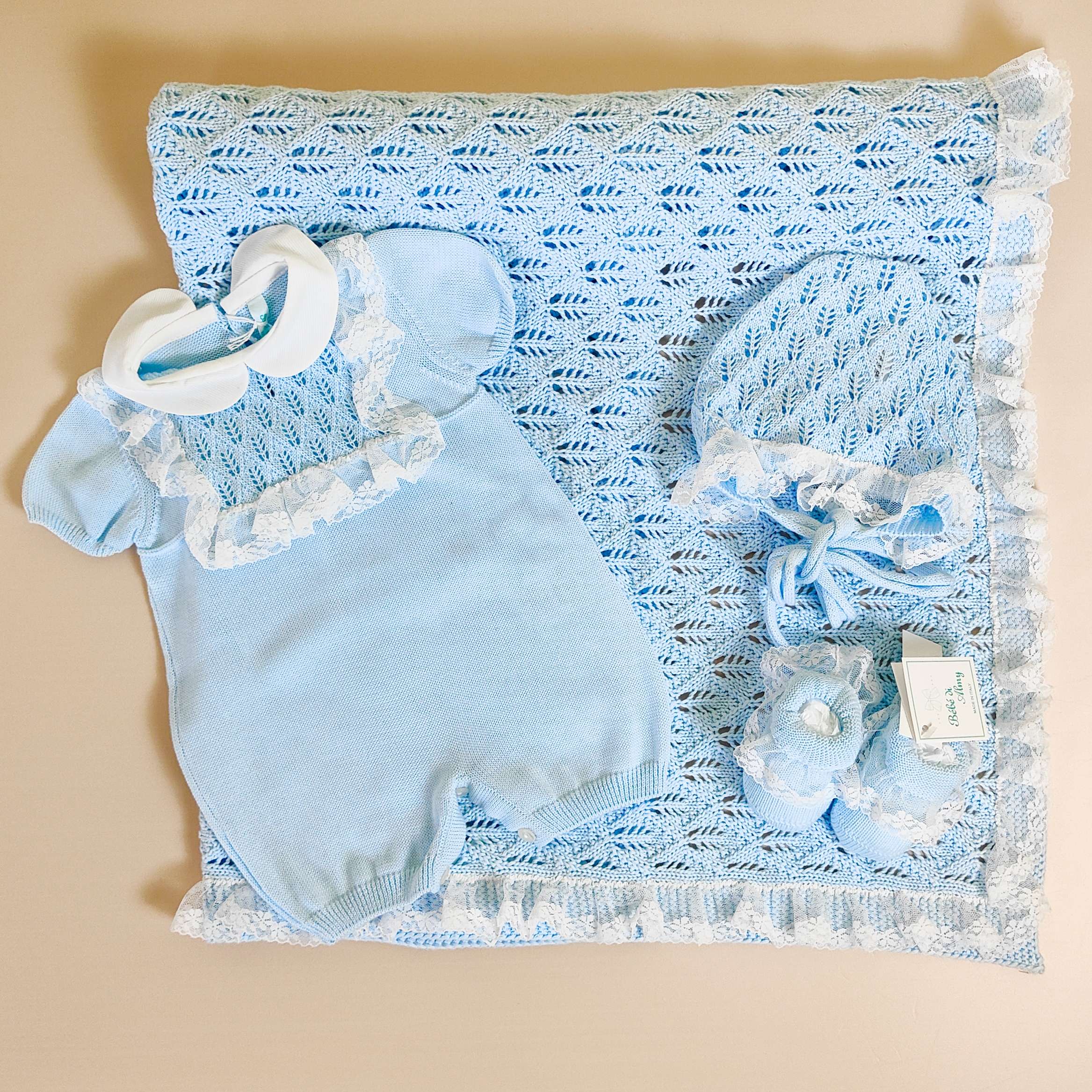 Coordinato Nascita Con Pizzo Bebè di Almy